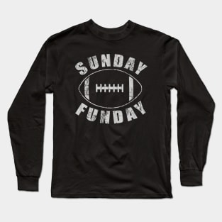 Sunday Funday Football Vintage Distressed Men Women Kids Long Sleeve T-Shirt